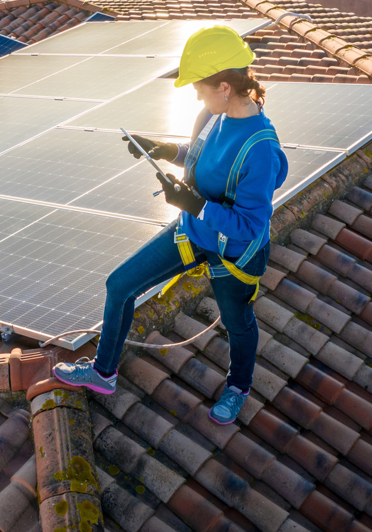 Solar installation in action — residential setup