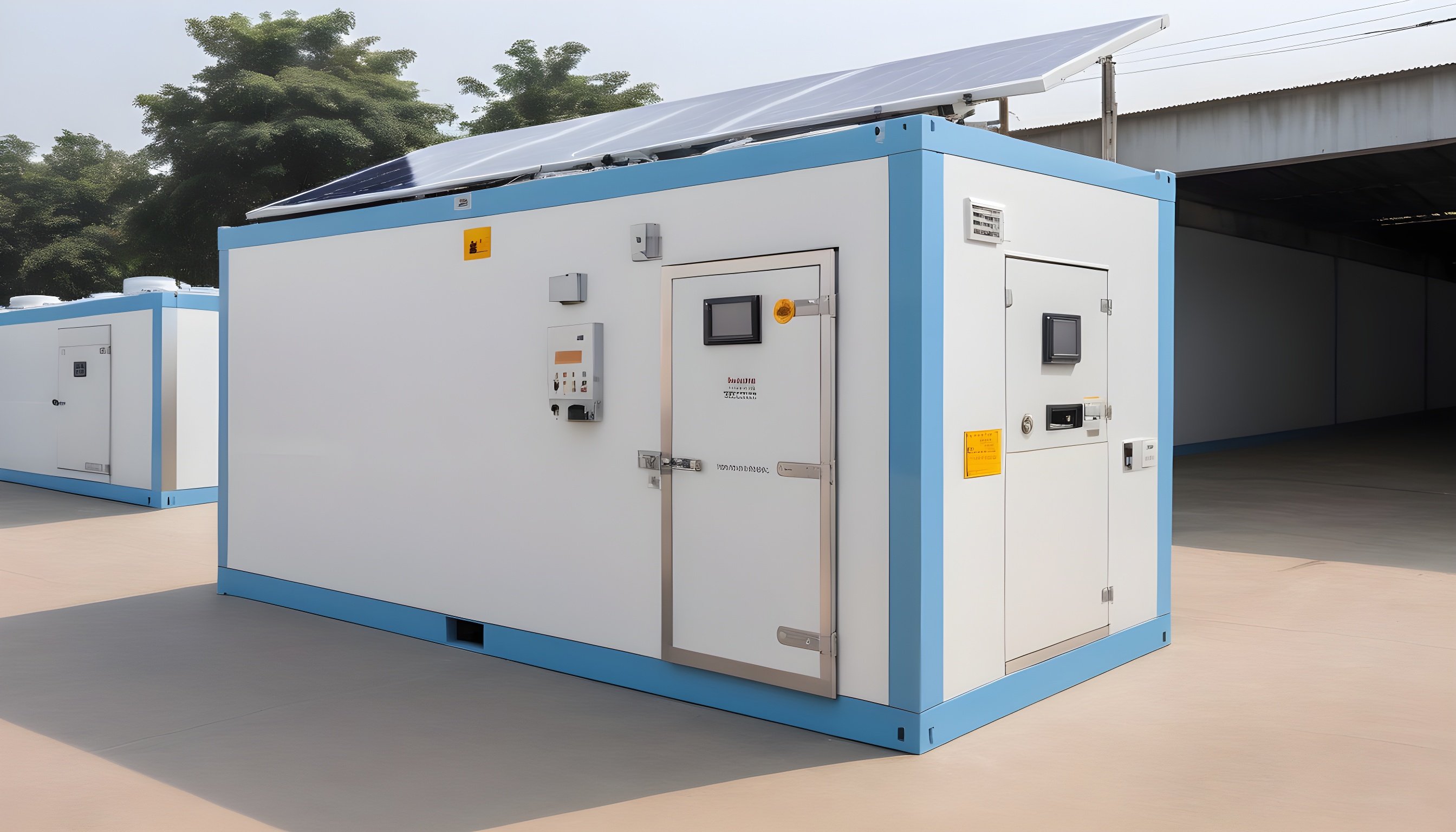 Solar cold storage unit in operation