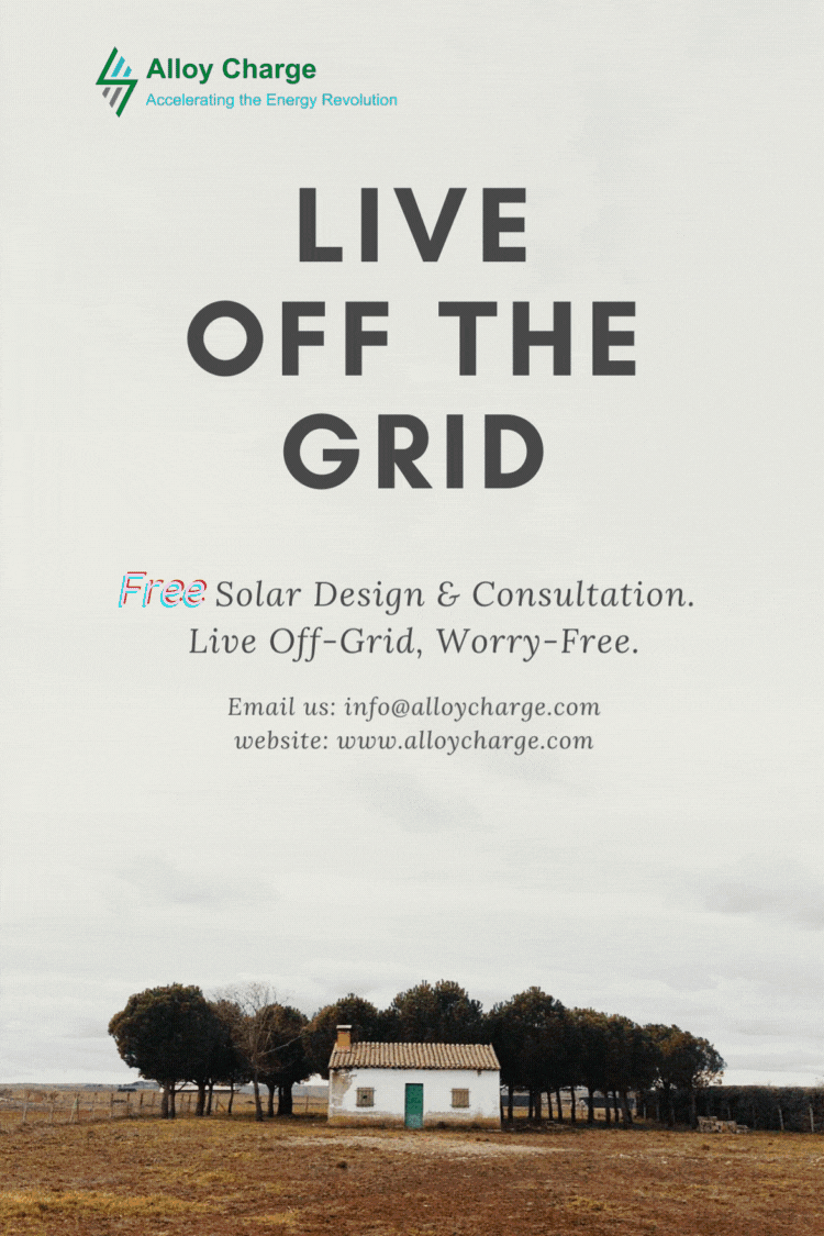 Solar powered off-grid living animation